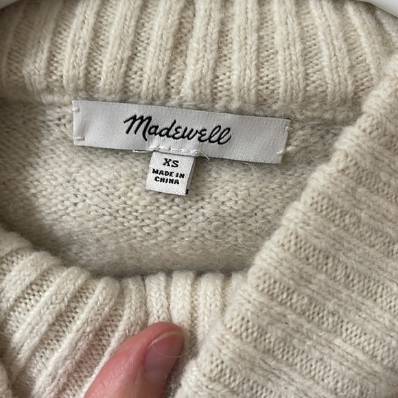 Madewell Dillon Mock neck Pullover sweater cream XS - Picture 8 of 9